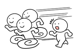 catch up onのイラスト